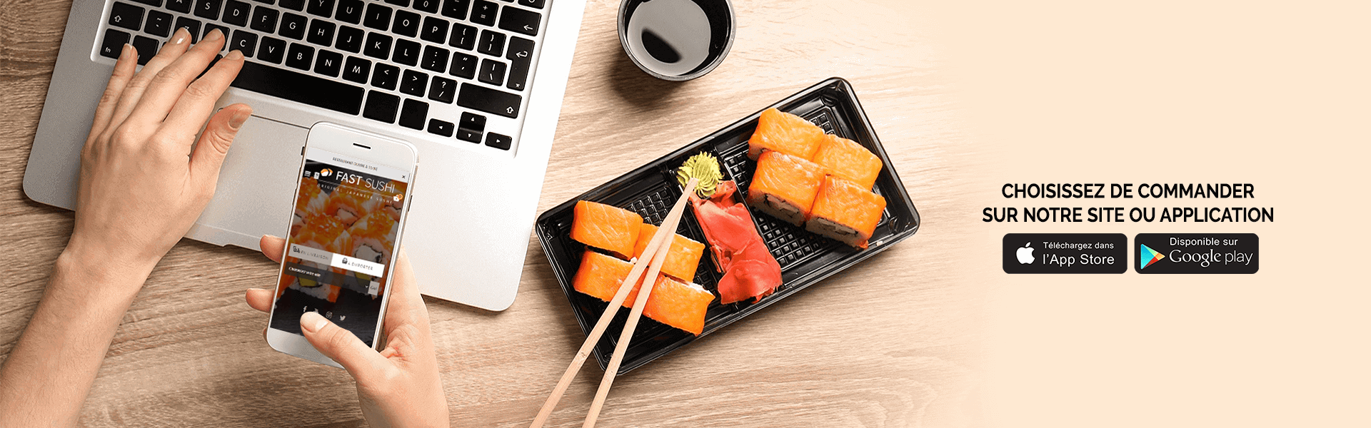 livraison sushi 7jr/7 à  sushirougemontiers 27350